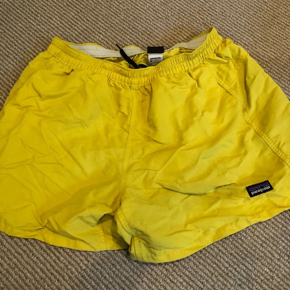 patagonia yellow shorts